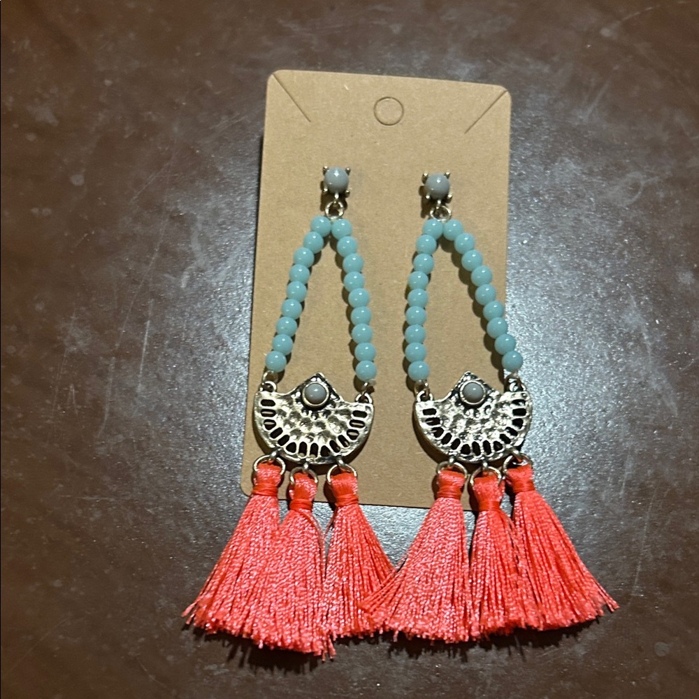 Boho with Tassel Pierced Earrings!